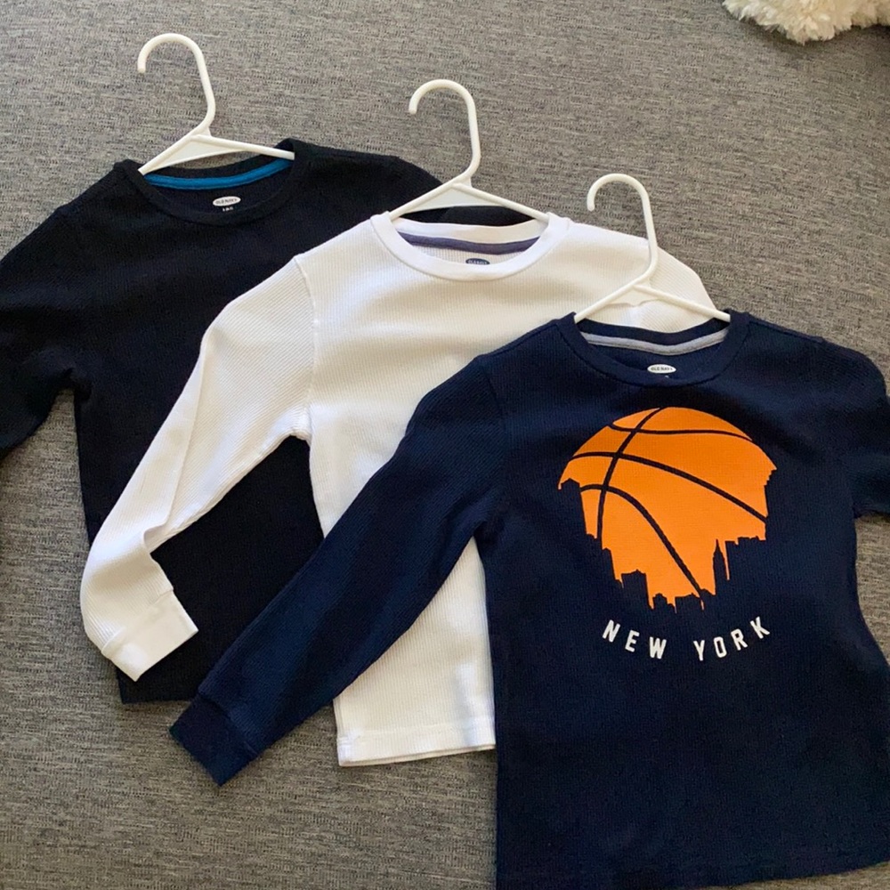 Set of (3) Boys Thermal Long Sleeves